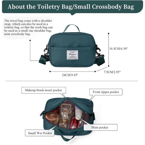 Weekender Bags for Women,Personal Item Travel Bag with Shoes Compartment - Picture 3 of 8